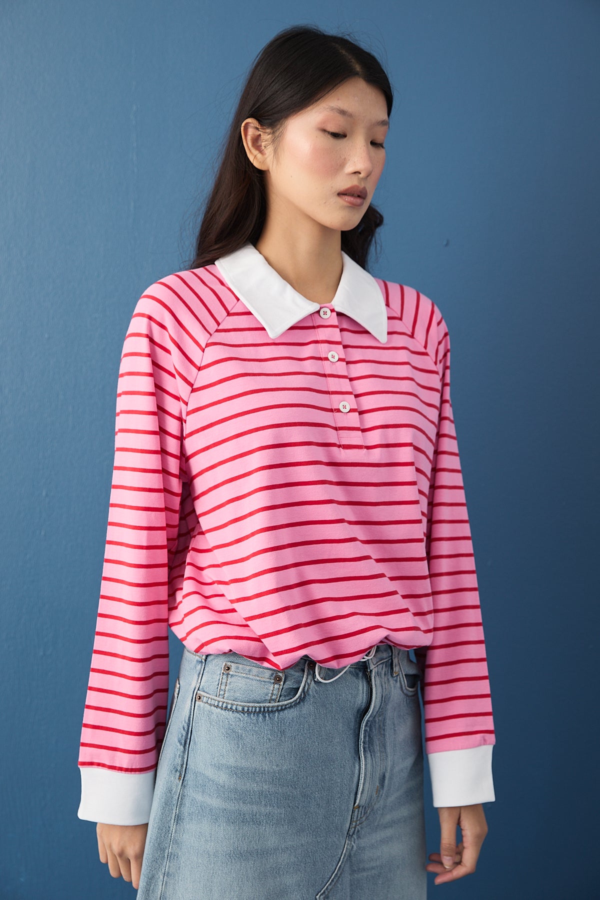 Polo Yaka Spor Sweatshirt