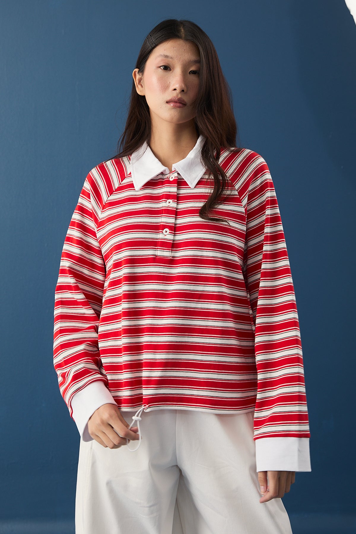 Polo Yaka Spor Sweatshirt