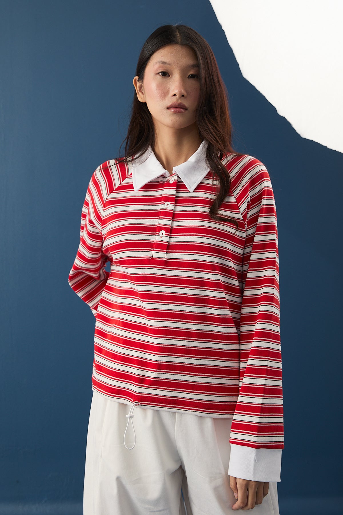 Polo Yaka Spor Sweatshirt