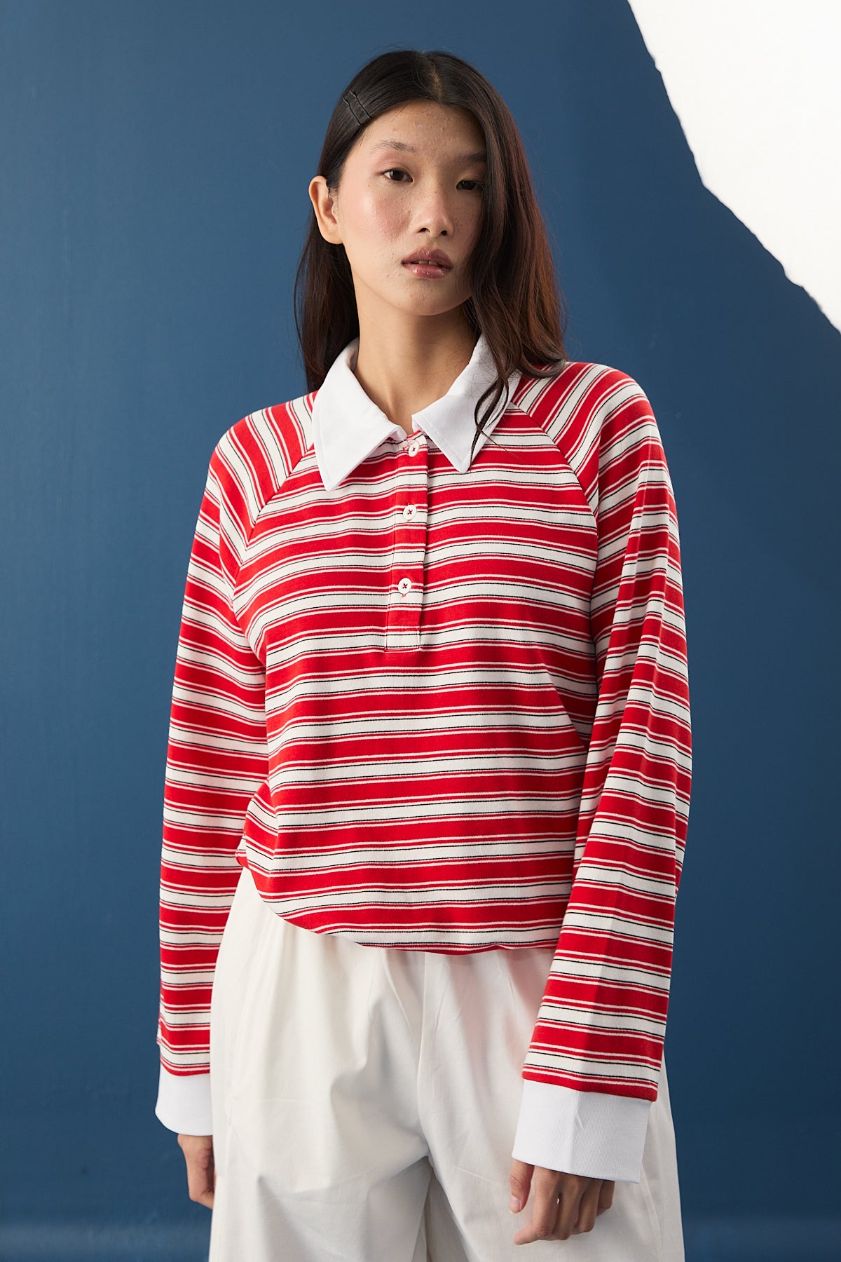 Polo Yaka Spor Sweatshirt