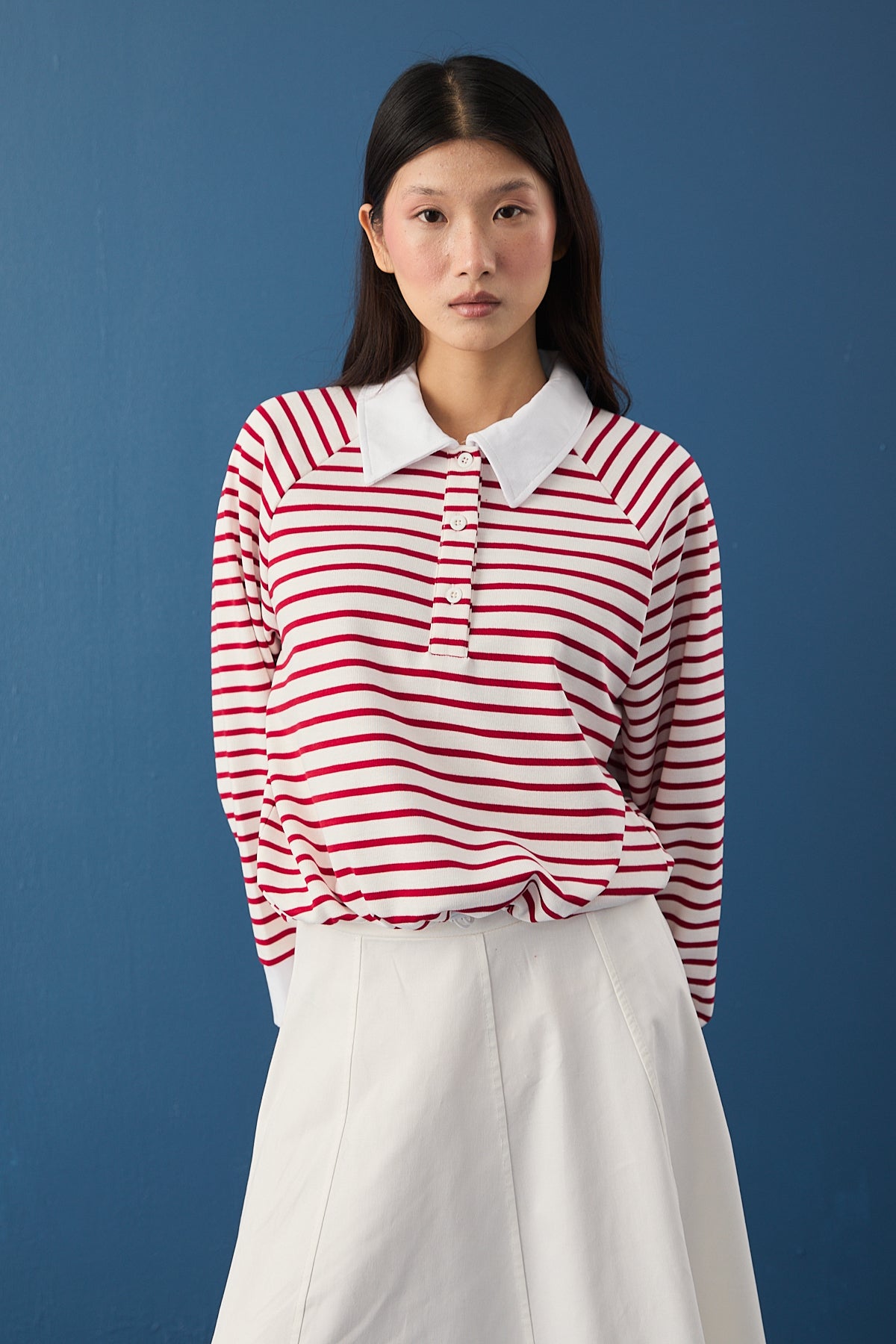 Polo Yaka Spor Sweatshirt
