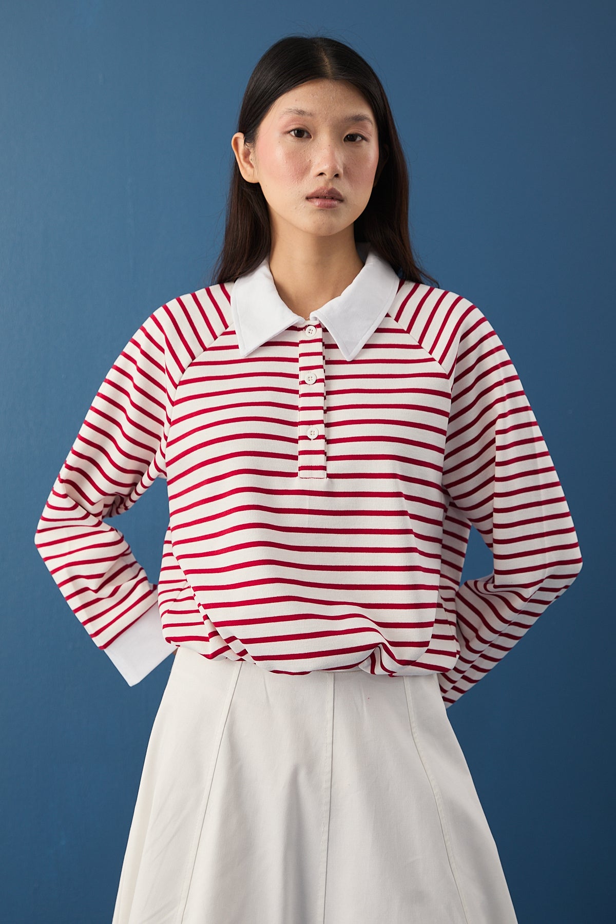 Polo Yaka Spor Sweatshirt