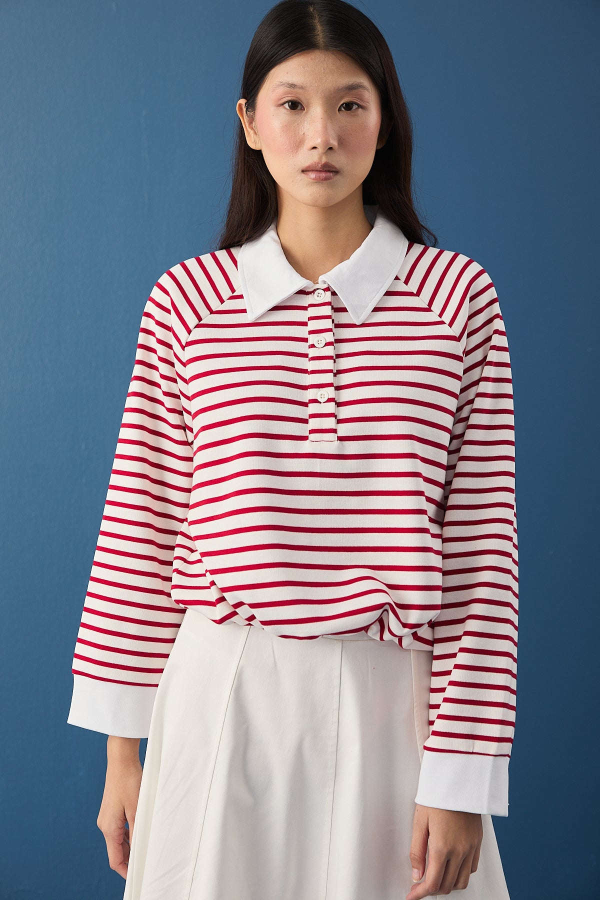 Polo Yaka Spor Sweatshirt