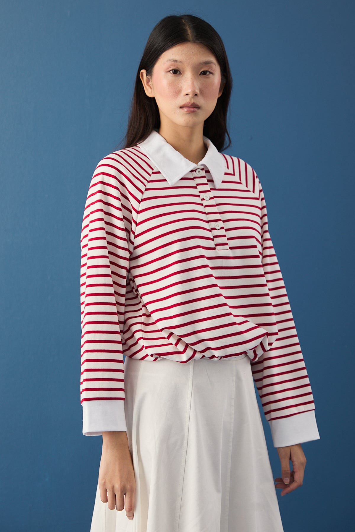Polo Yaka Spor Sweatshirt