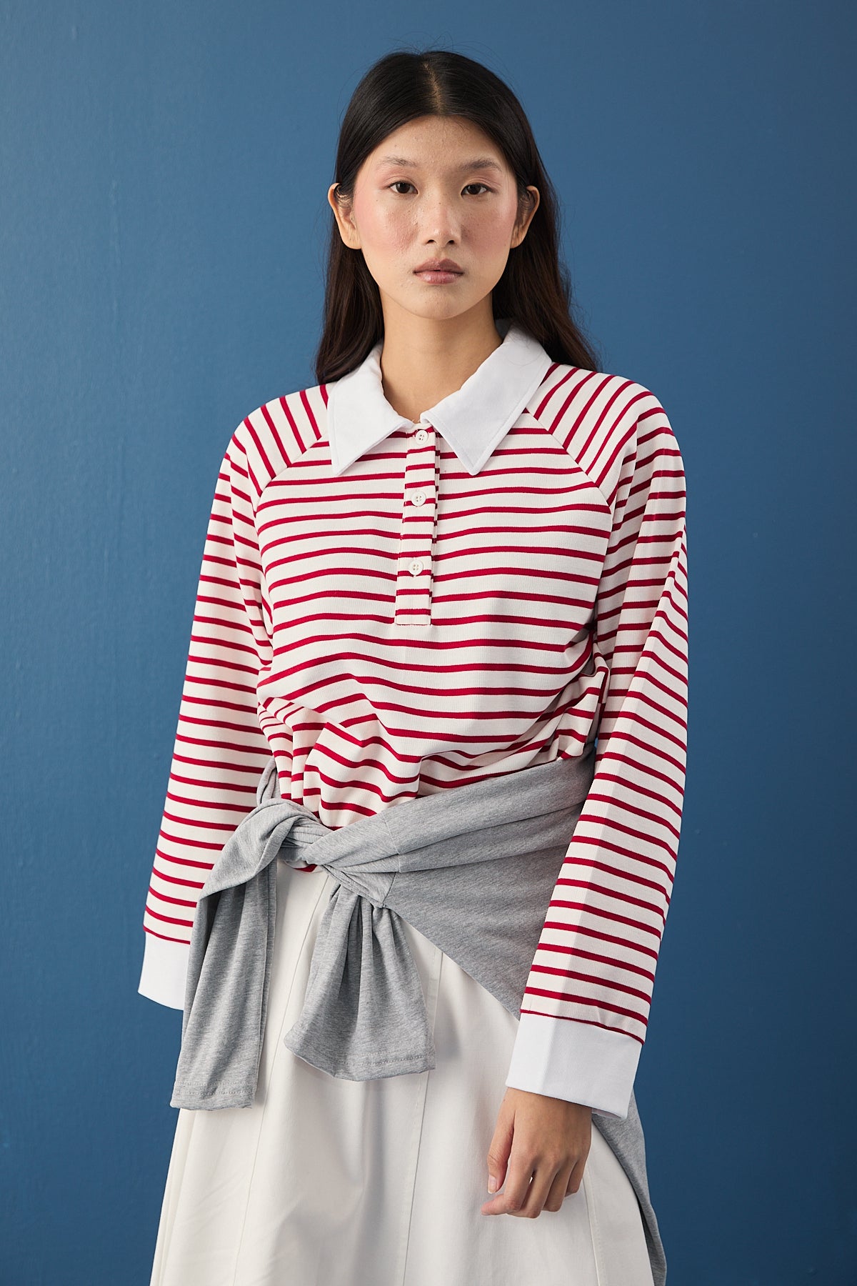 Polo Yaka Spor Sweatshirt