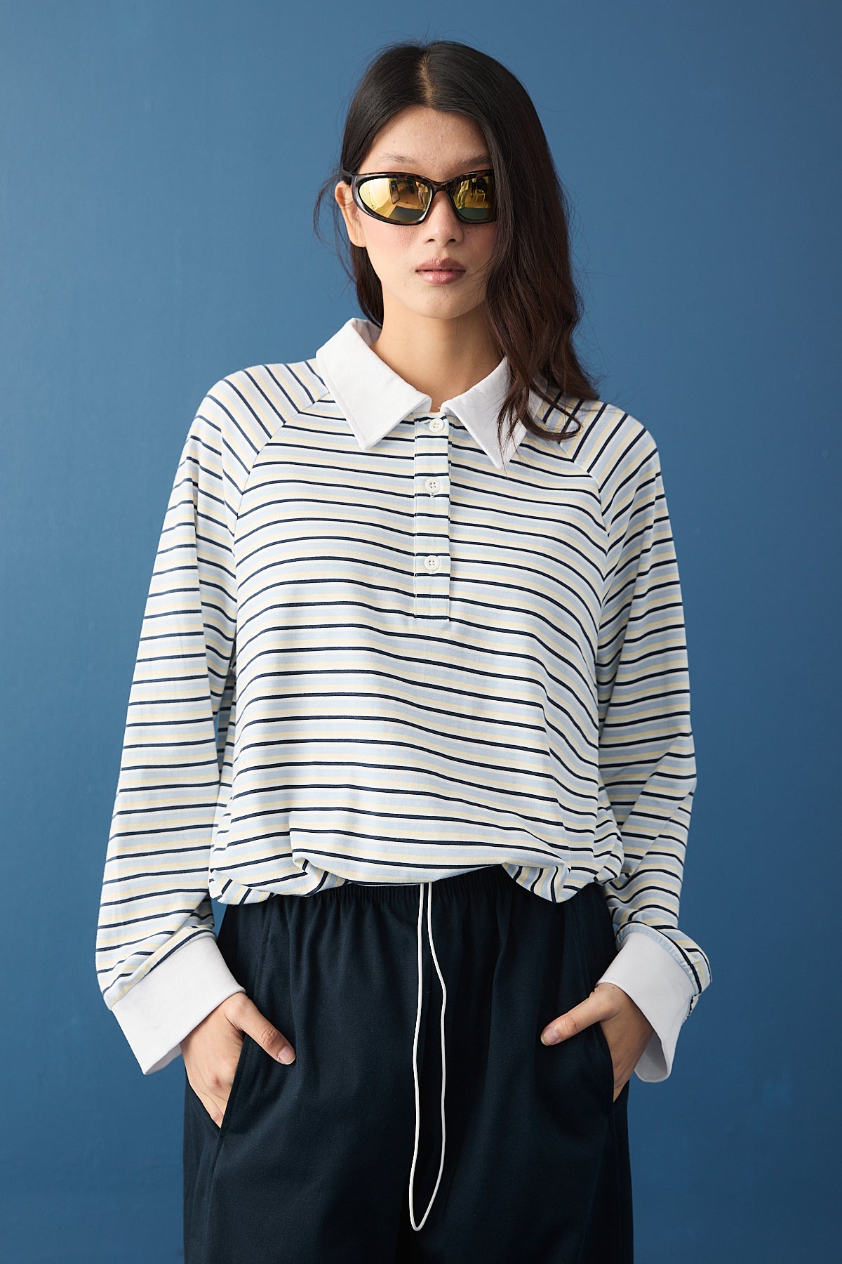 Polo Yaka Spor Sweatshirt