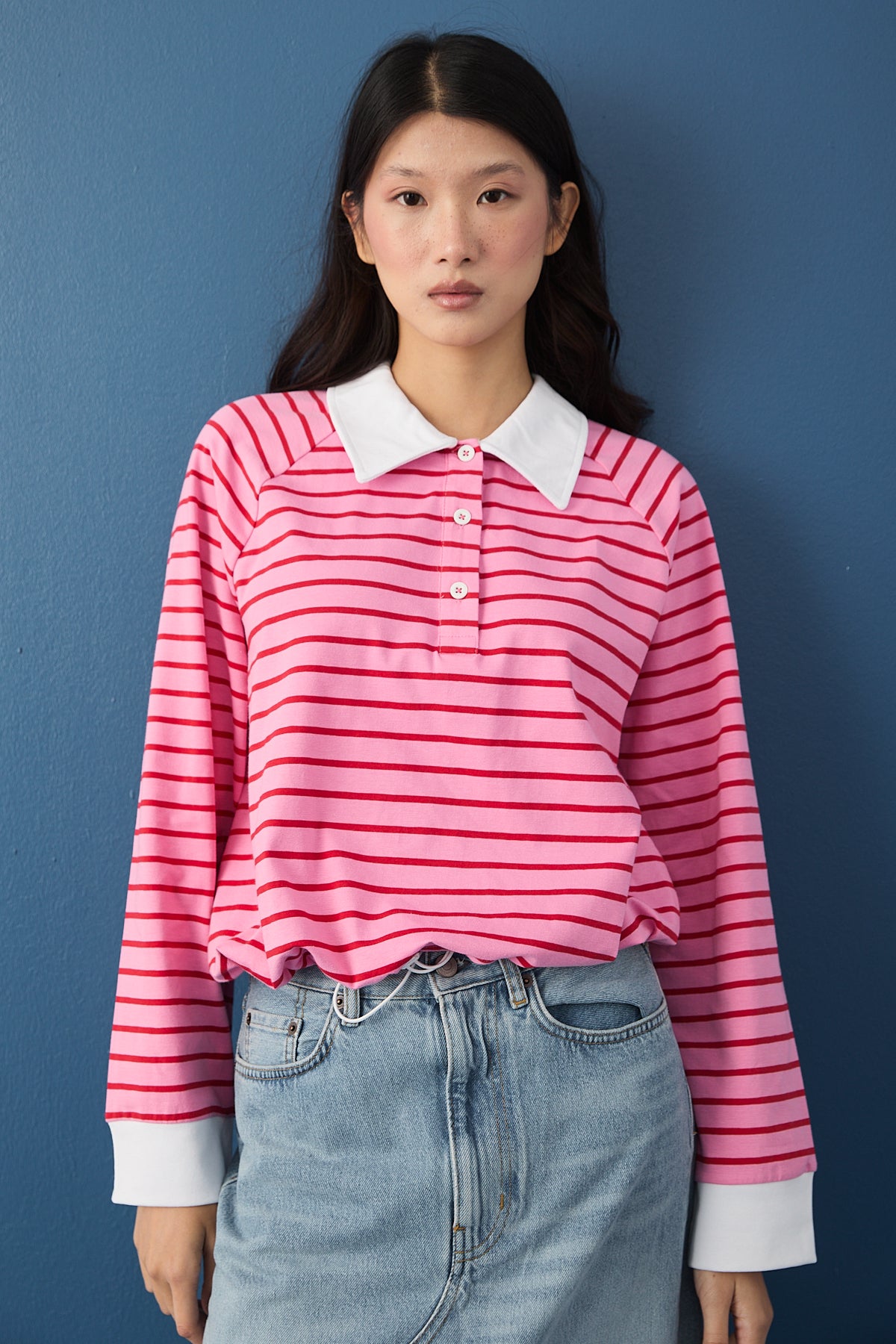 Polo Yaka Spor Sweatshirt