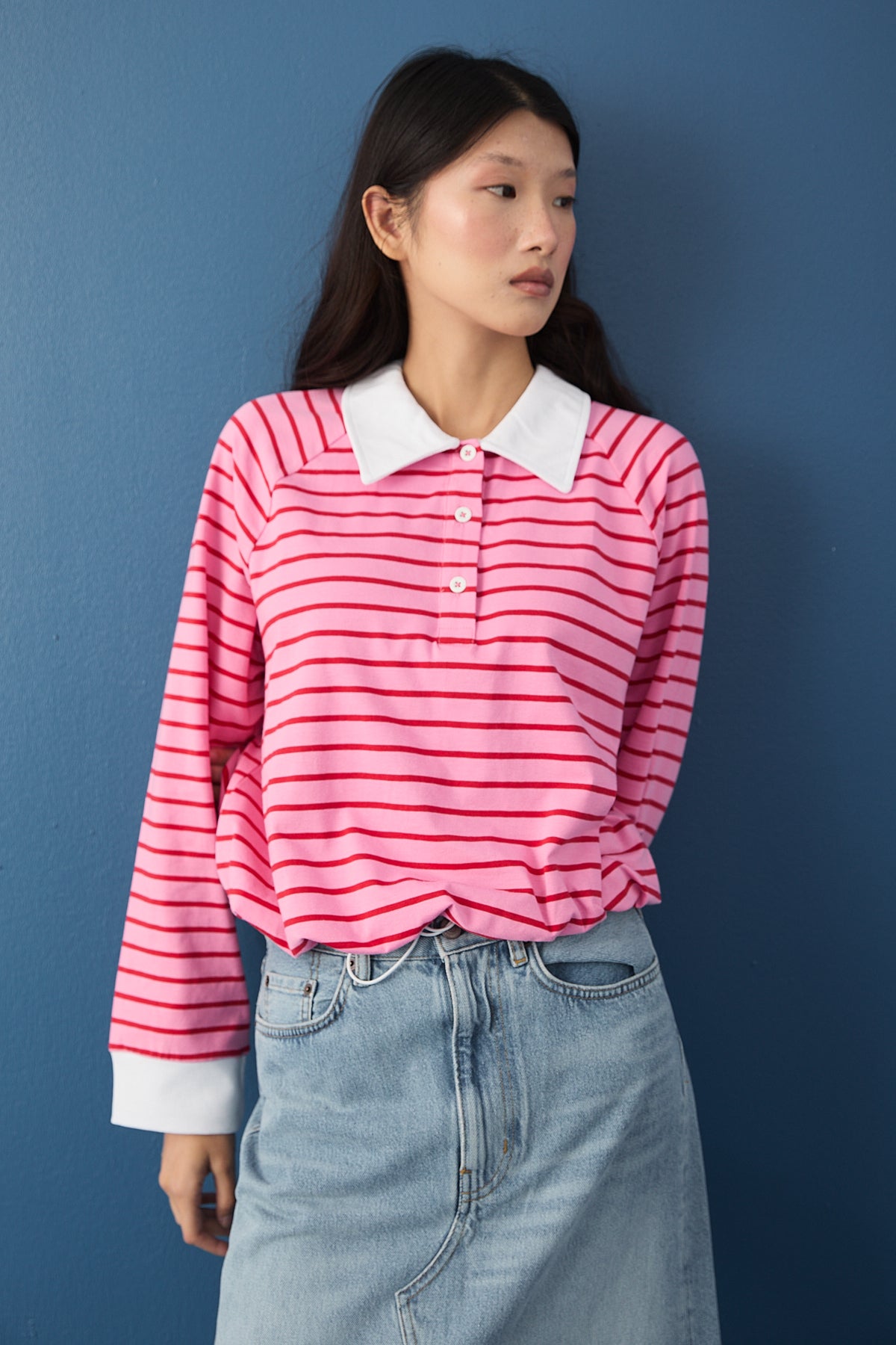 Polo Yaka Spor Sweatshirt