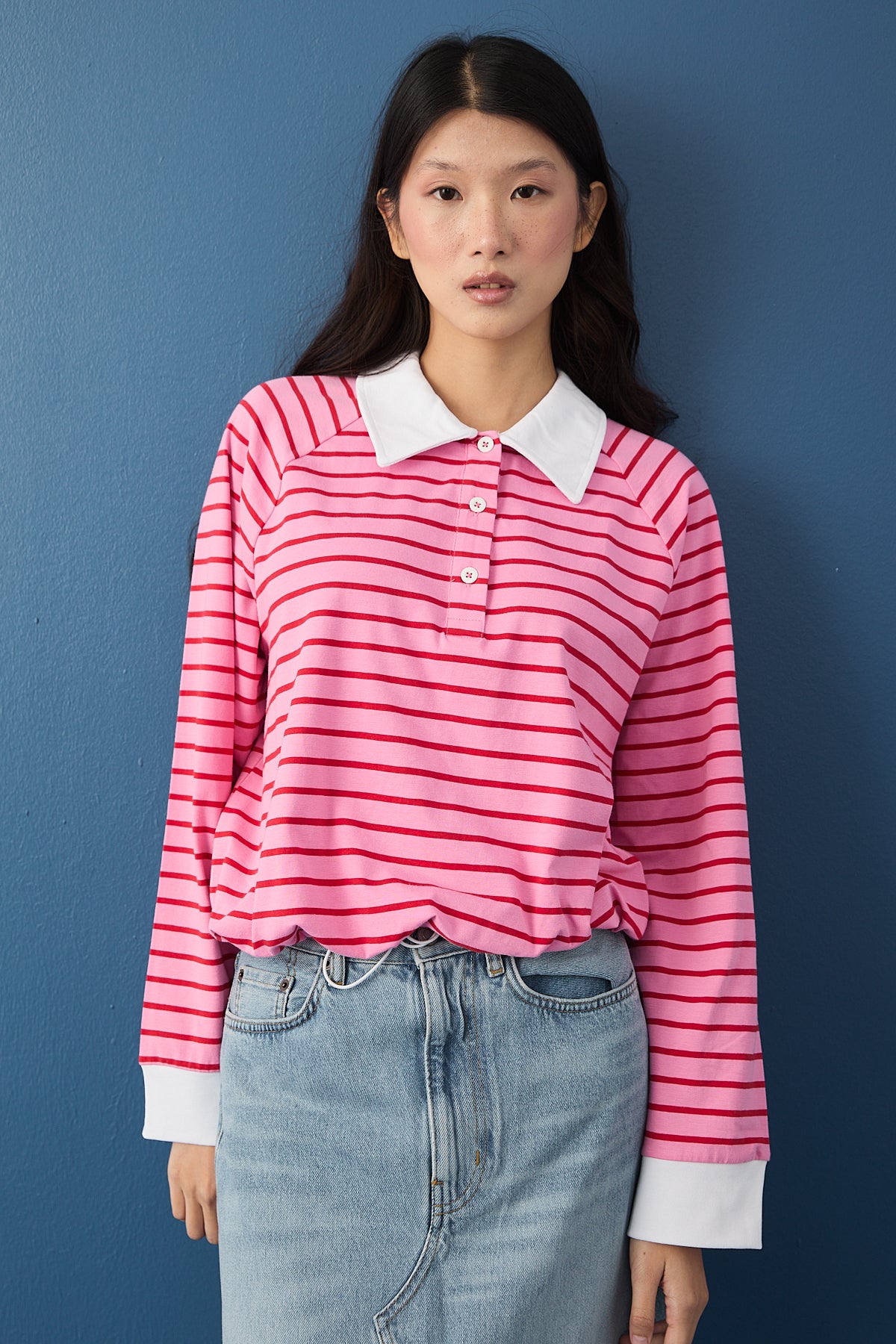 Polo Yaka Spor Sweatshirt