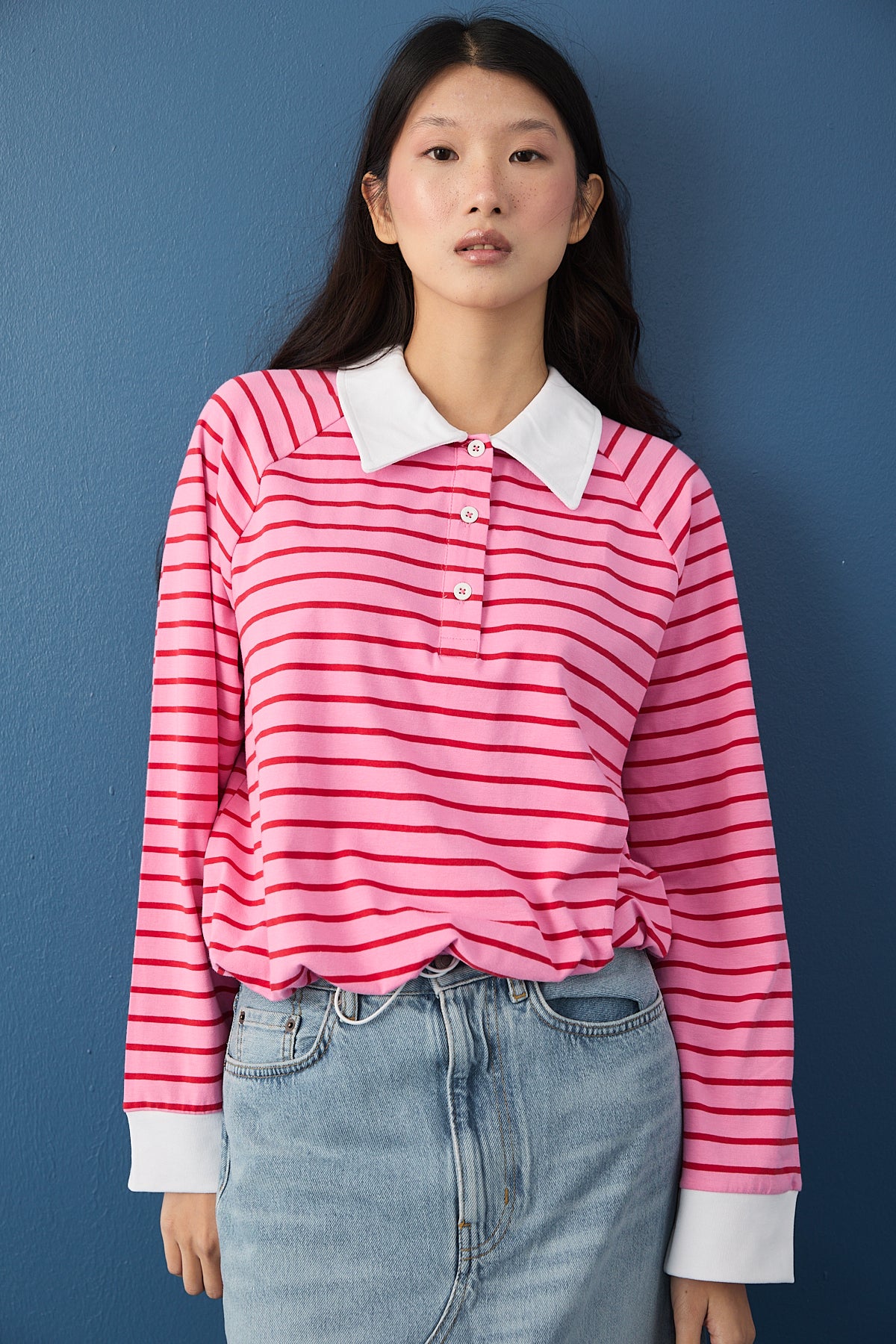 Polo Yaka Spor Sweatshirt