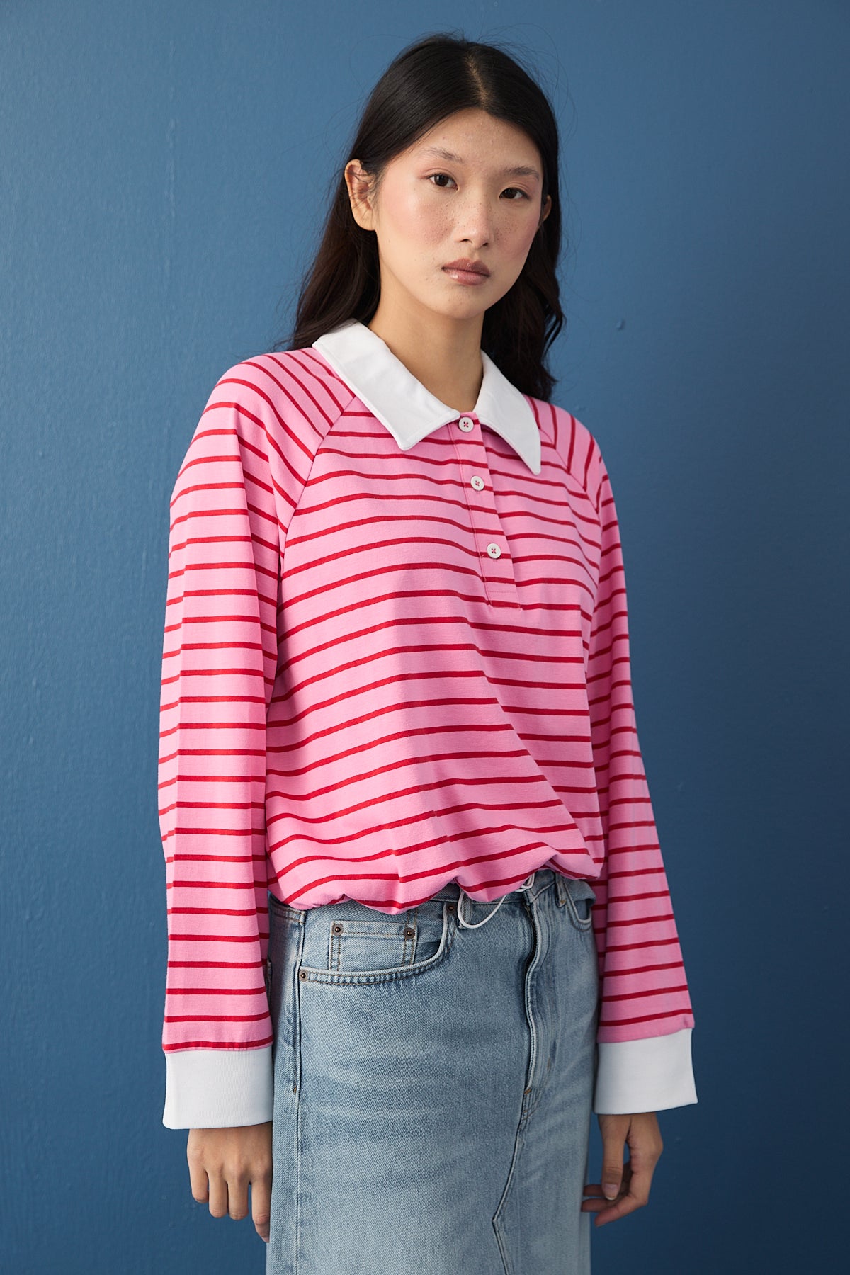 Polo Yaka Spor Sweatshirt