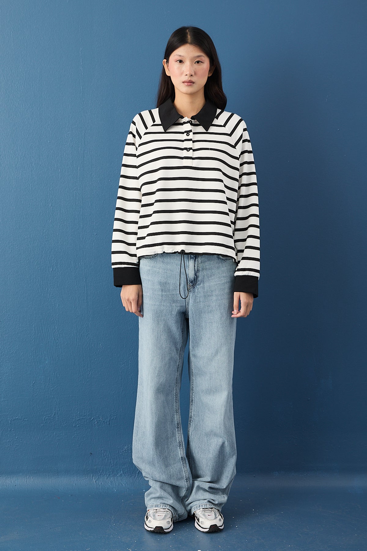 Polo Yaka Spor Sweatshirt