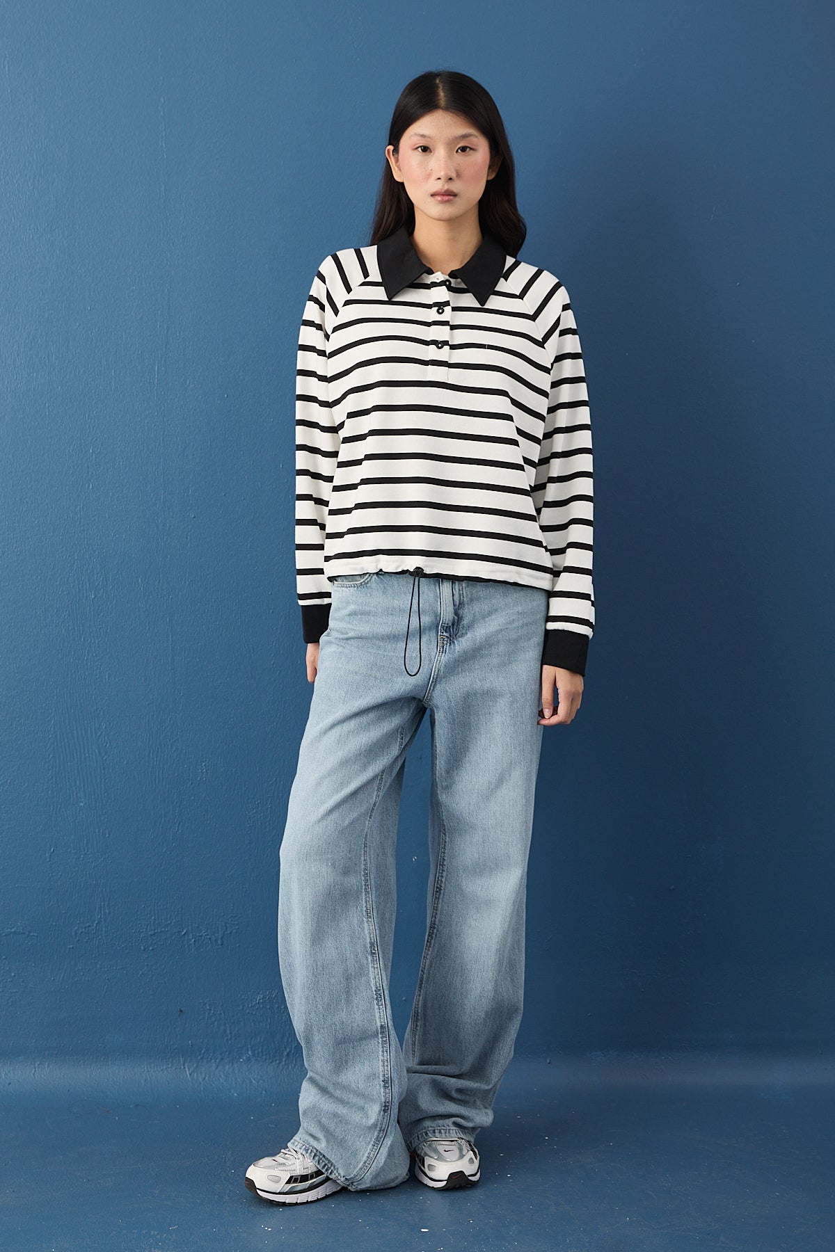 Polo Yaka Spor Sweatshirt