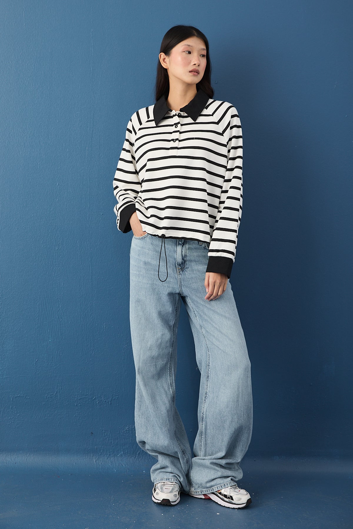 Polo Yaka Spor Sweatshirt