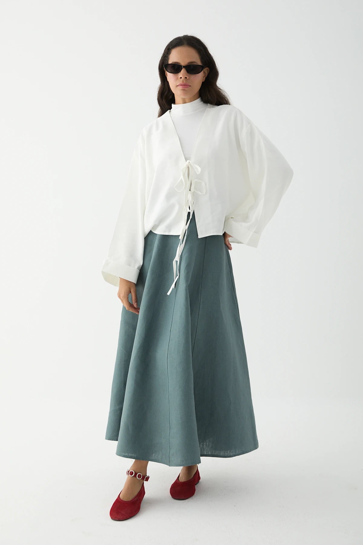 Bağcıklı Kısa Kimono