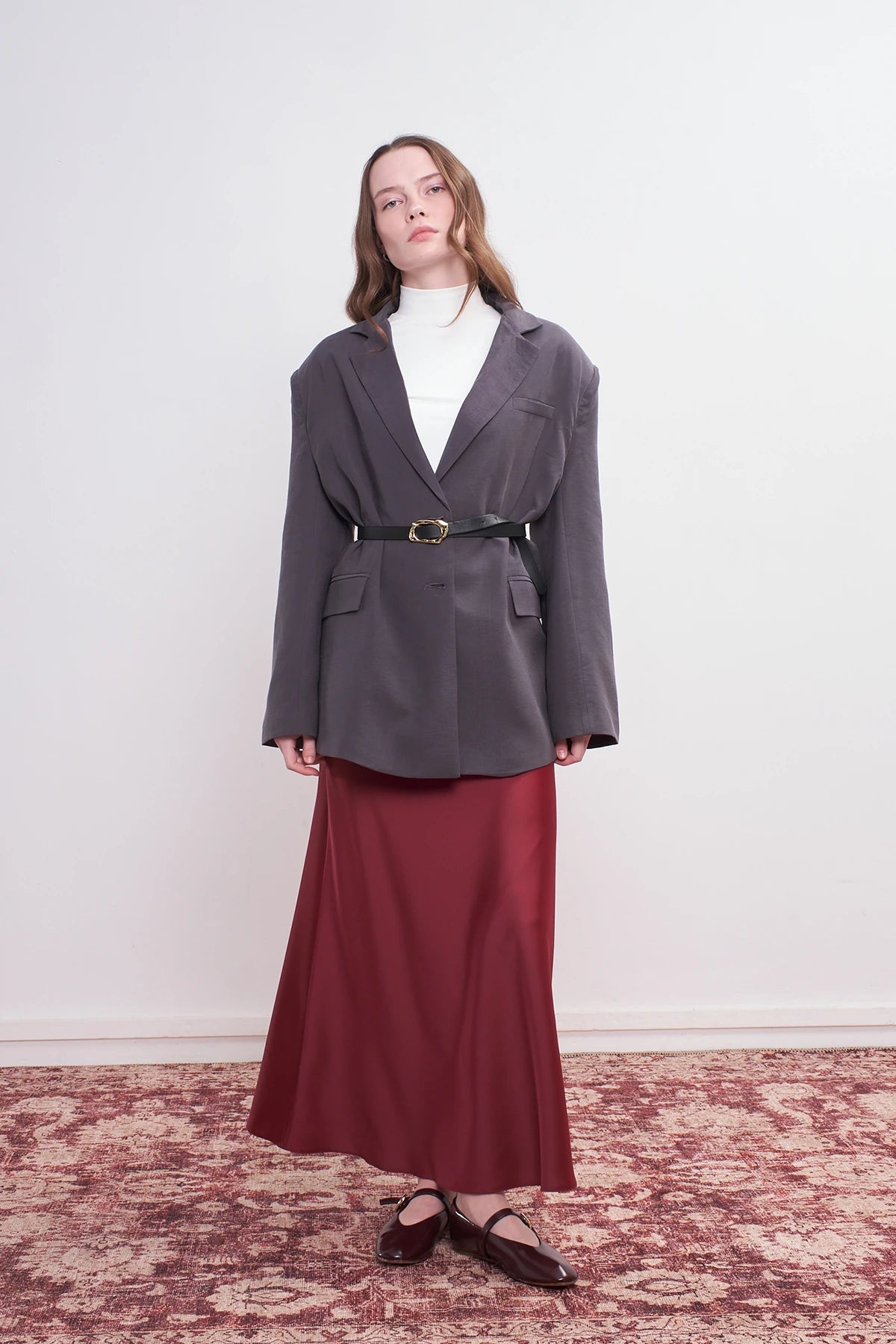 Oversize Natural Blazer Ceket