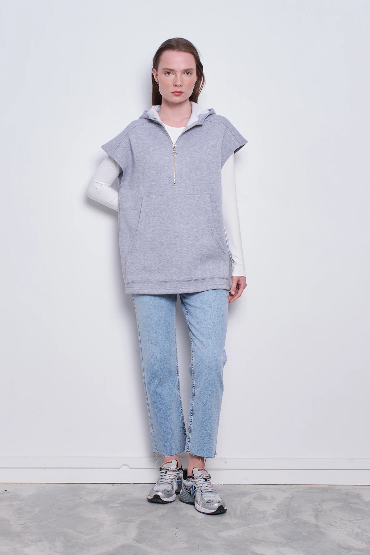 Fermuarlı Pop Sweatshirt