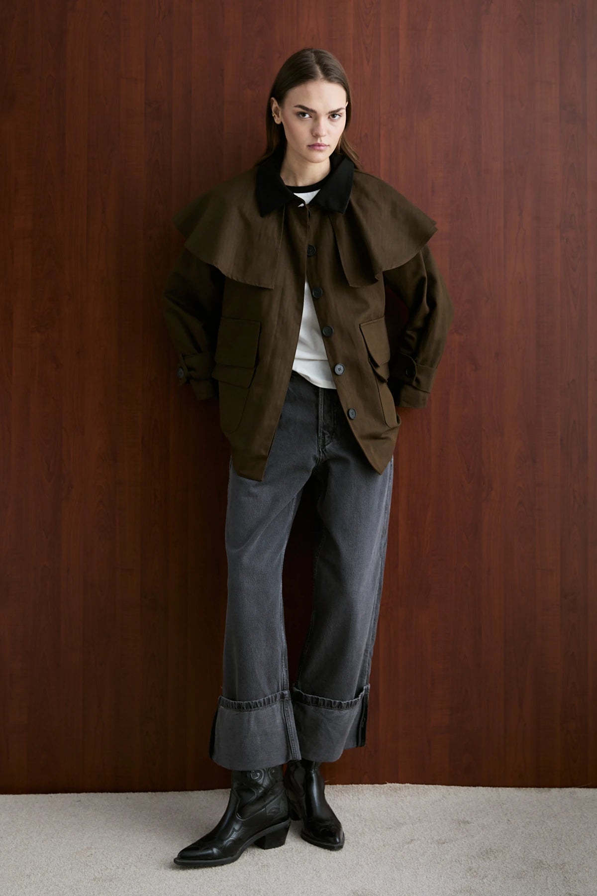 Pelerinli Parka