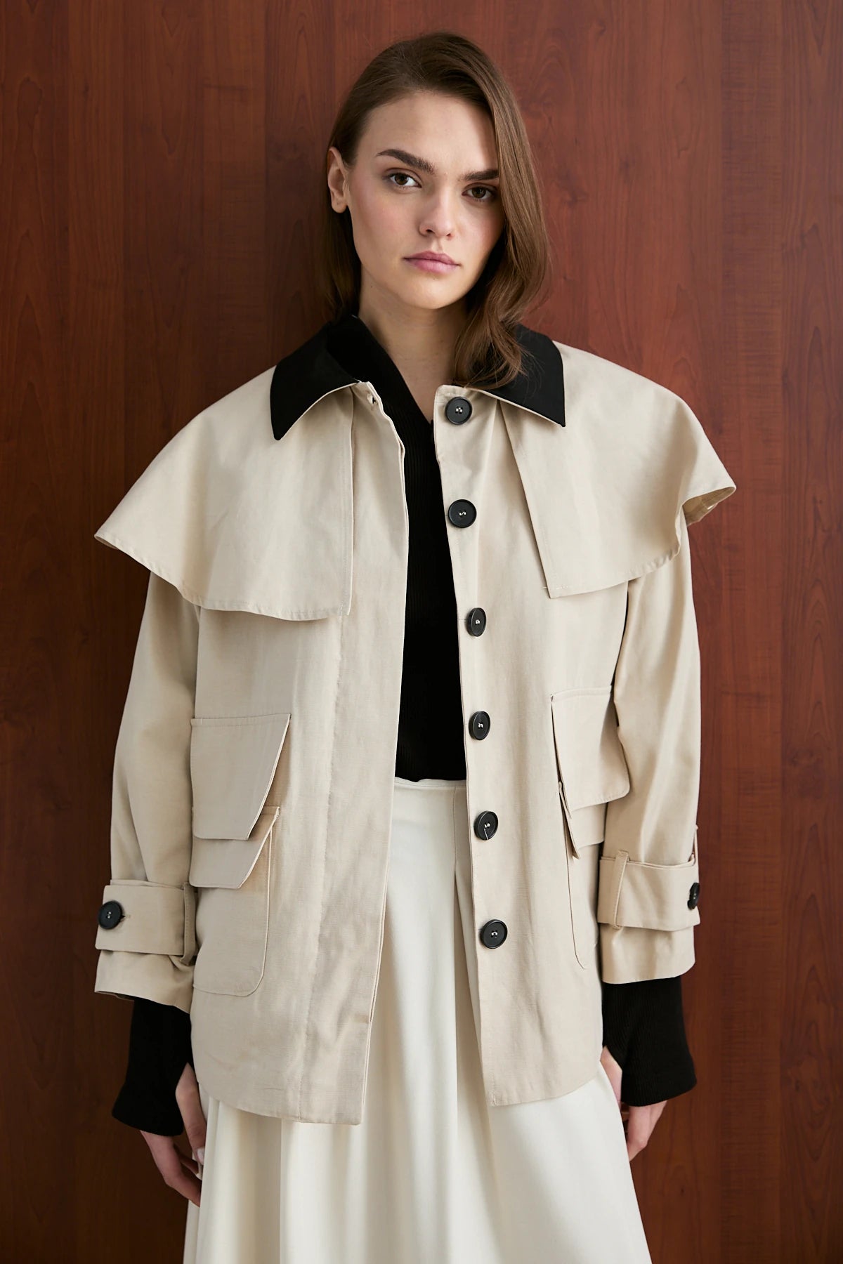 Pelerinli Parka