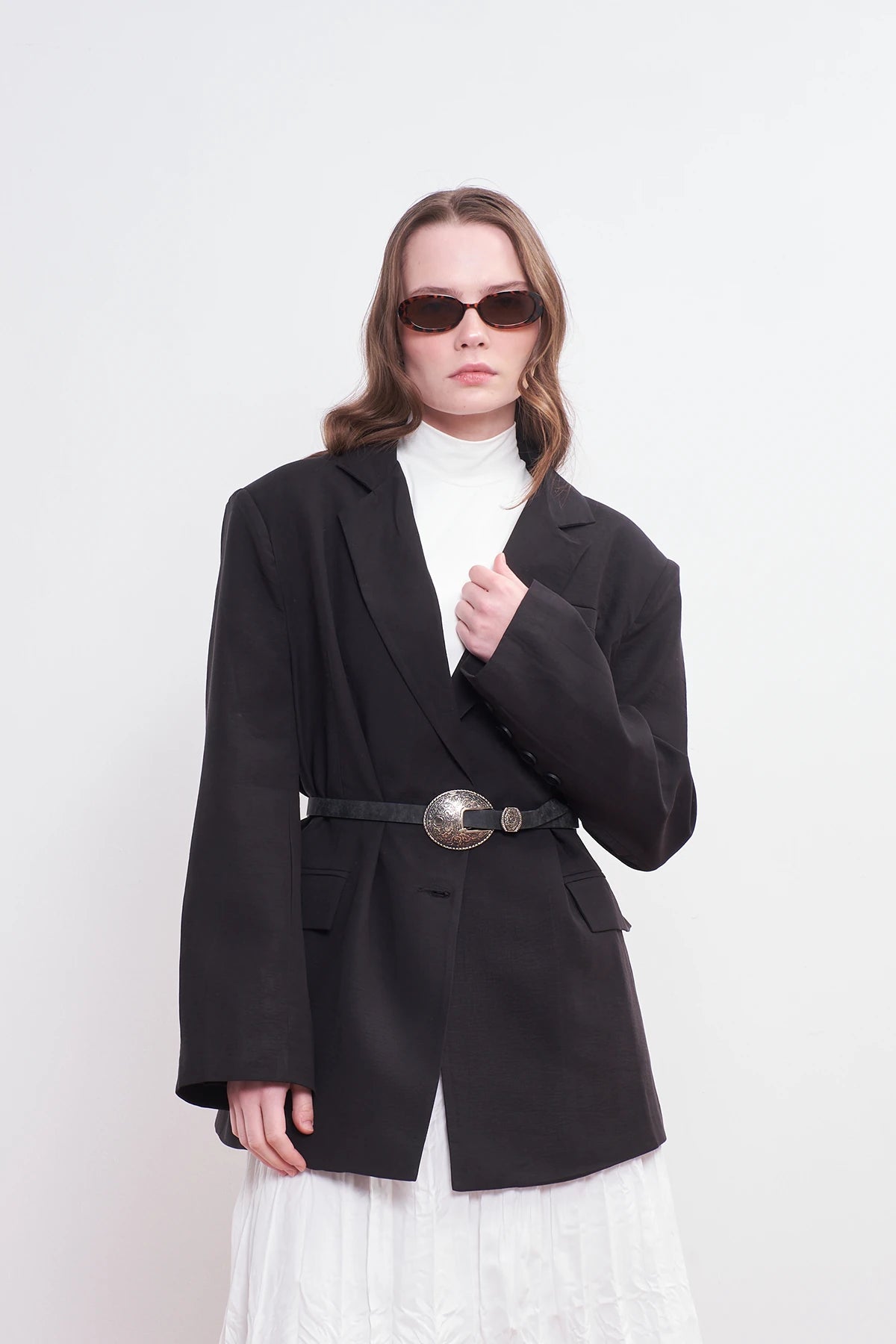 Oversize Natural Blazer Ceket