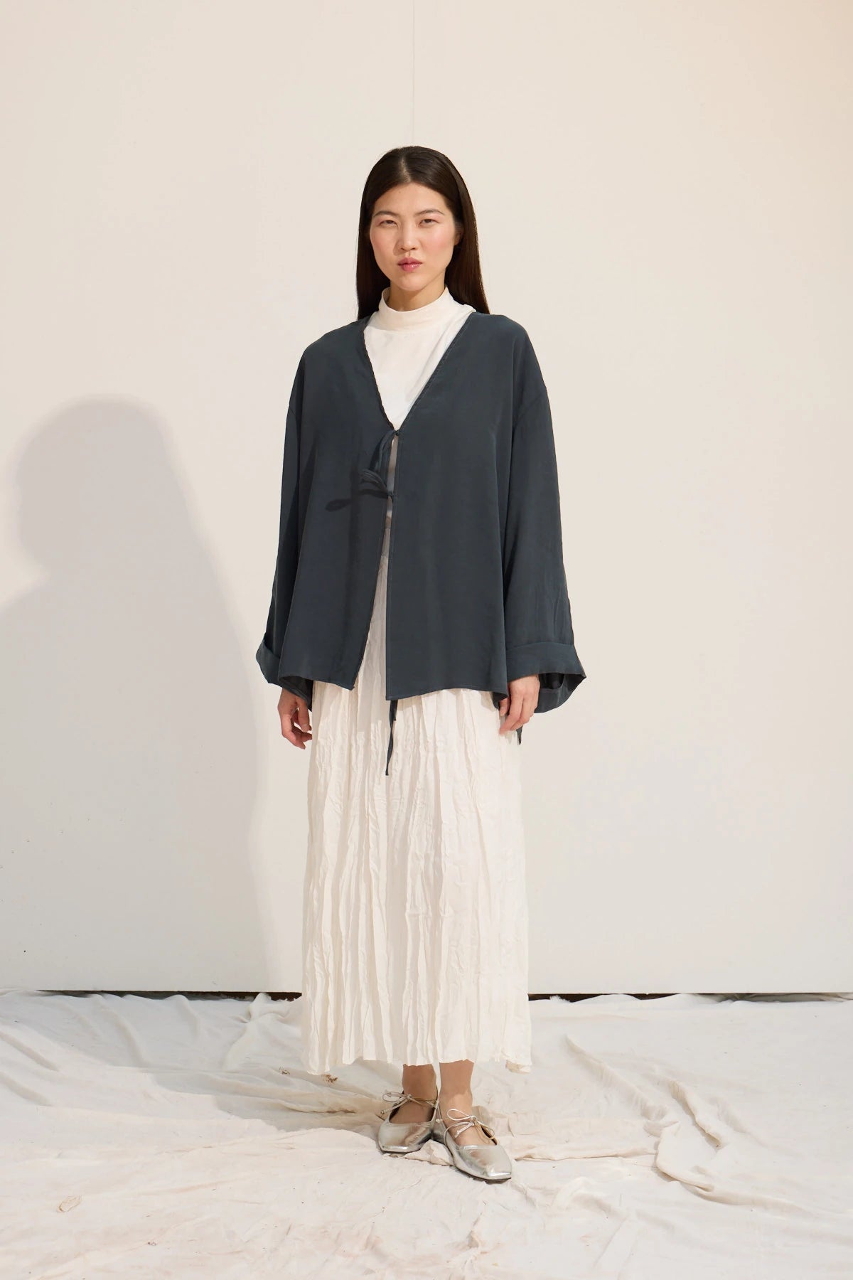 Bağcıklı Kimono Uzun