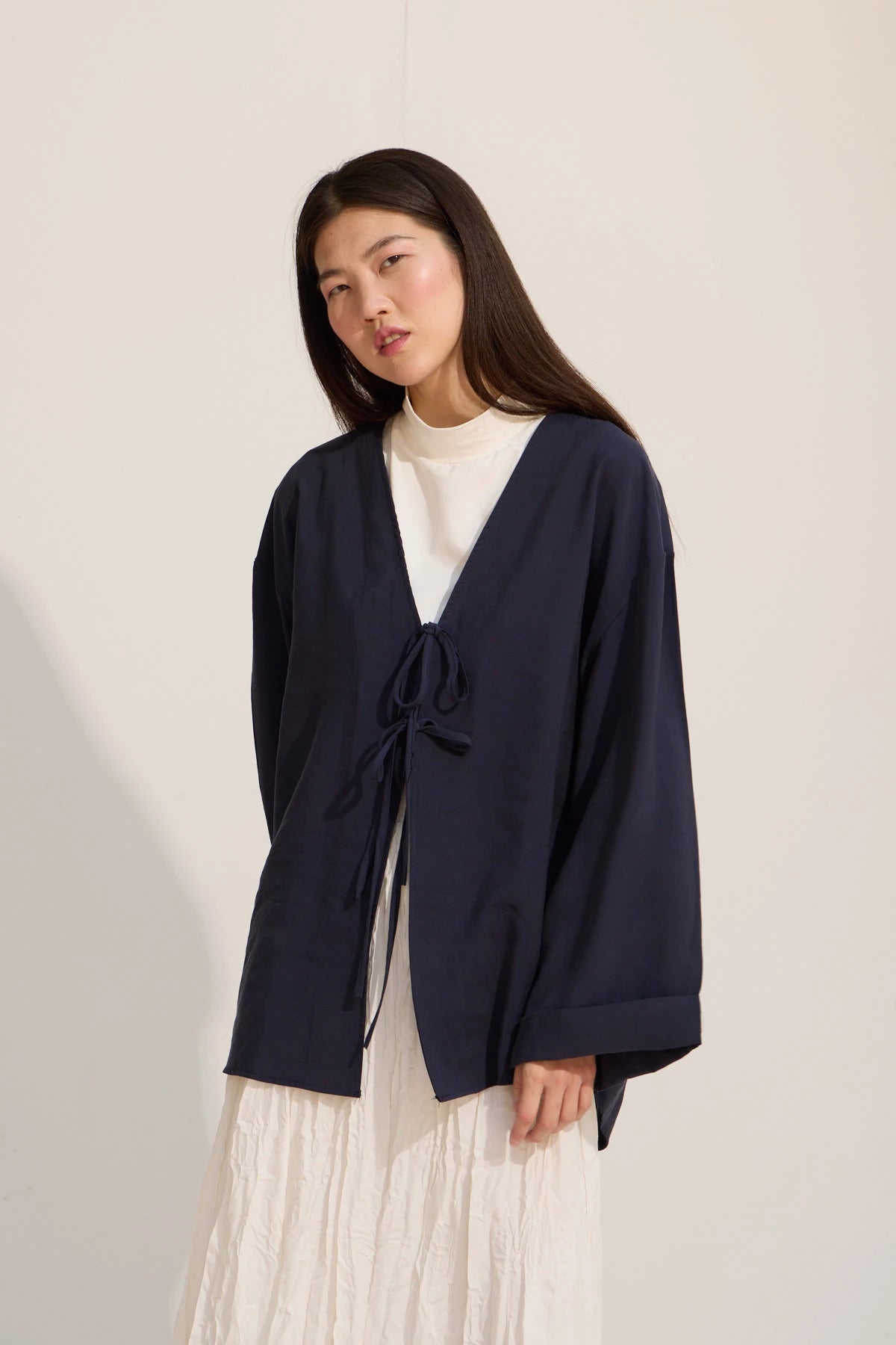 Bağcıklı Kimono Uzun
