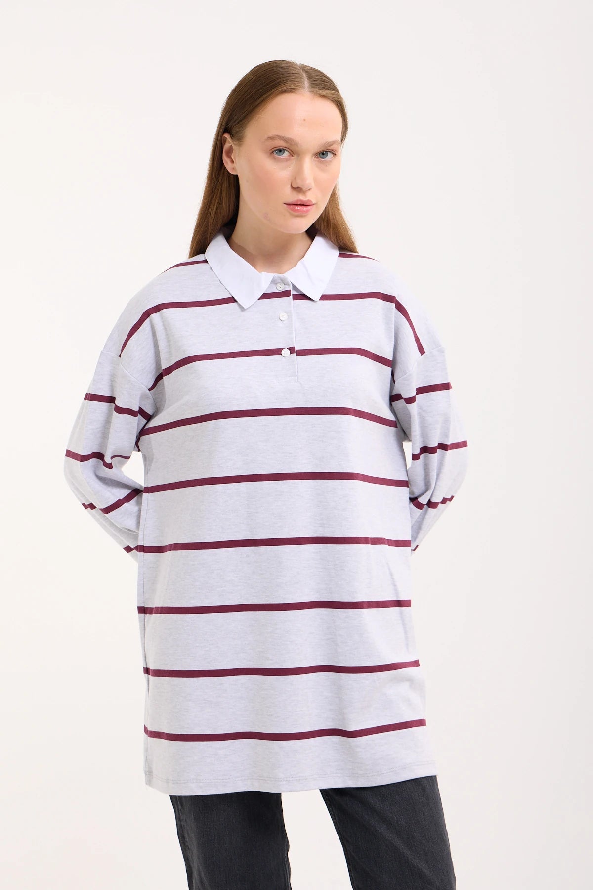 Polo Yaka Sweatshirt