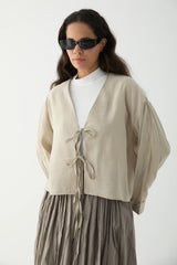 Bağcıklı Kısa Kimono