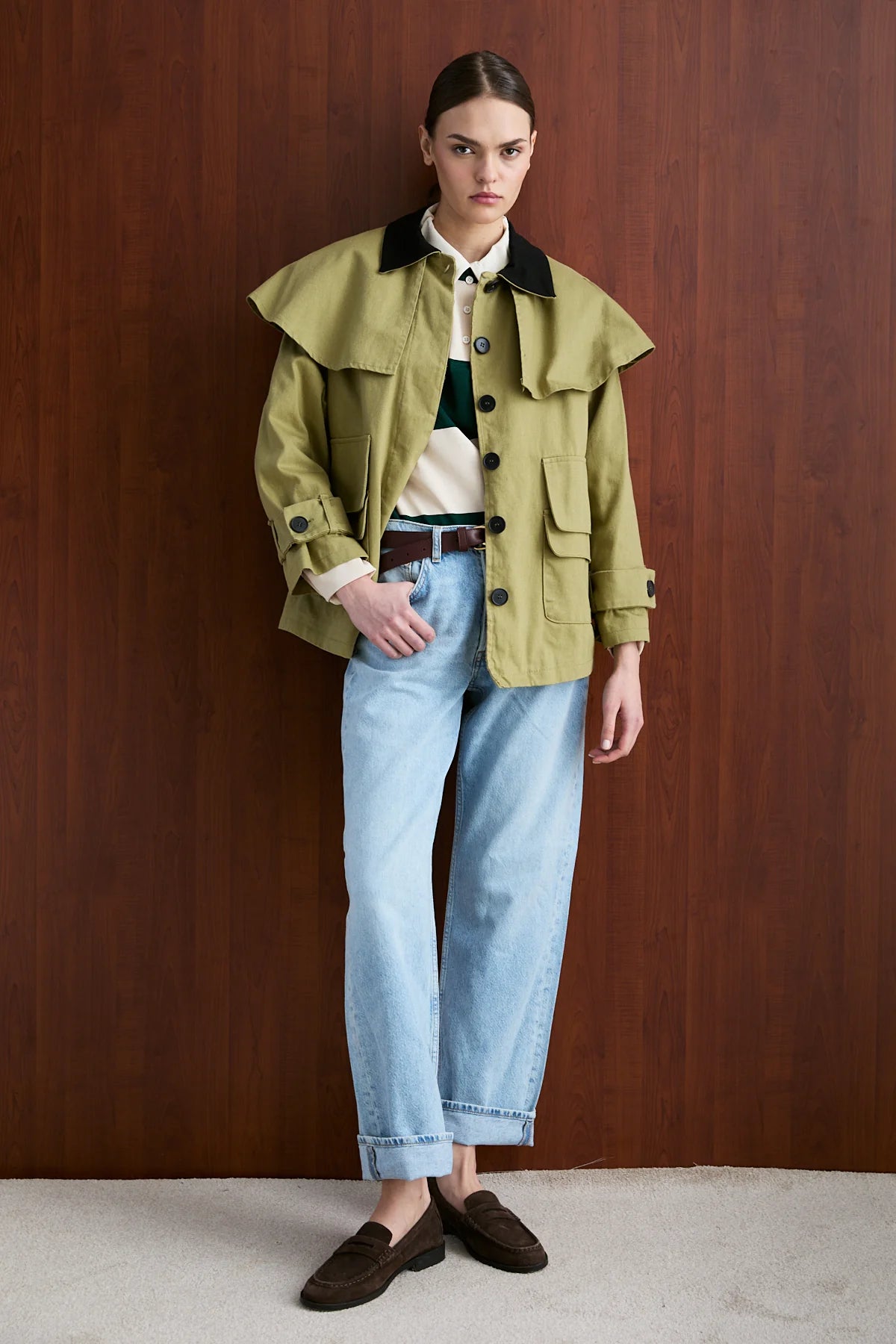 Pelerinli Parka