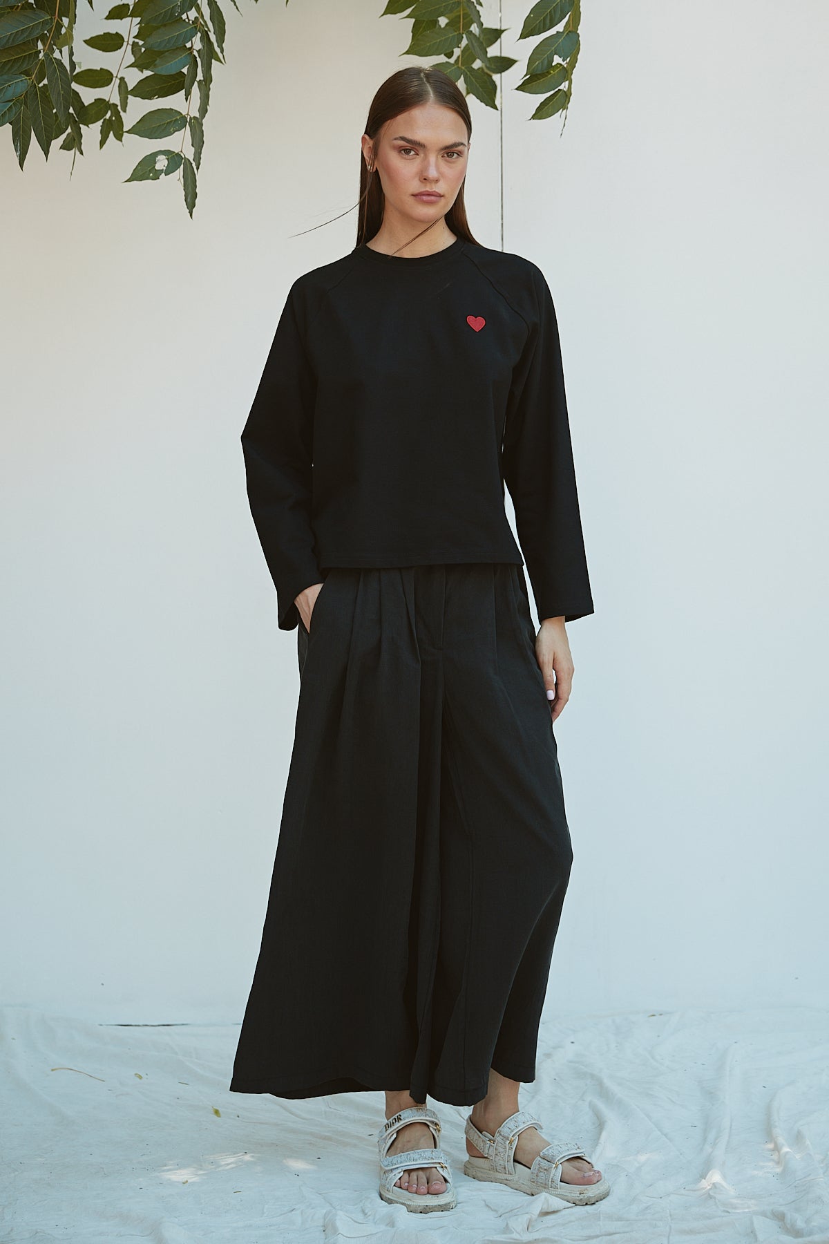 Şal Detaylı Sweatshirt