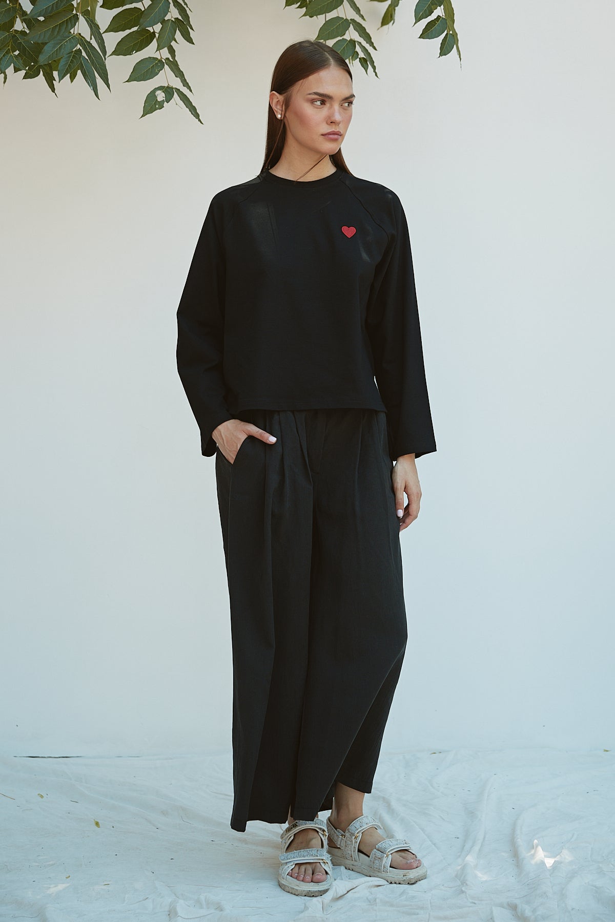 Şal Detaylı Sweatshirt