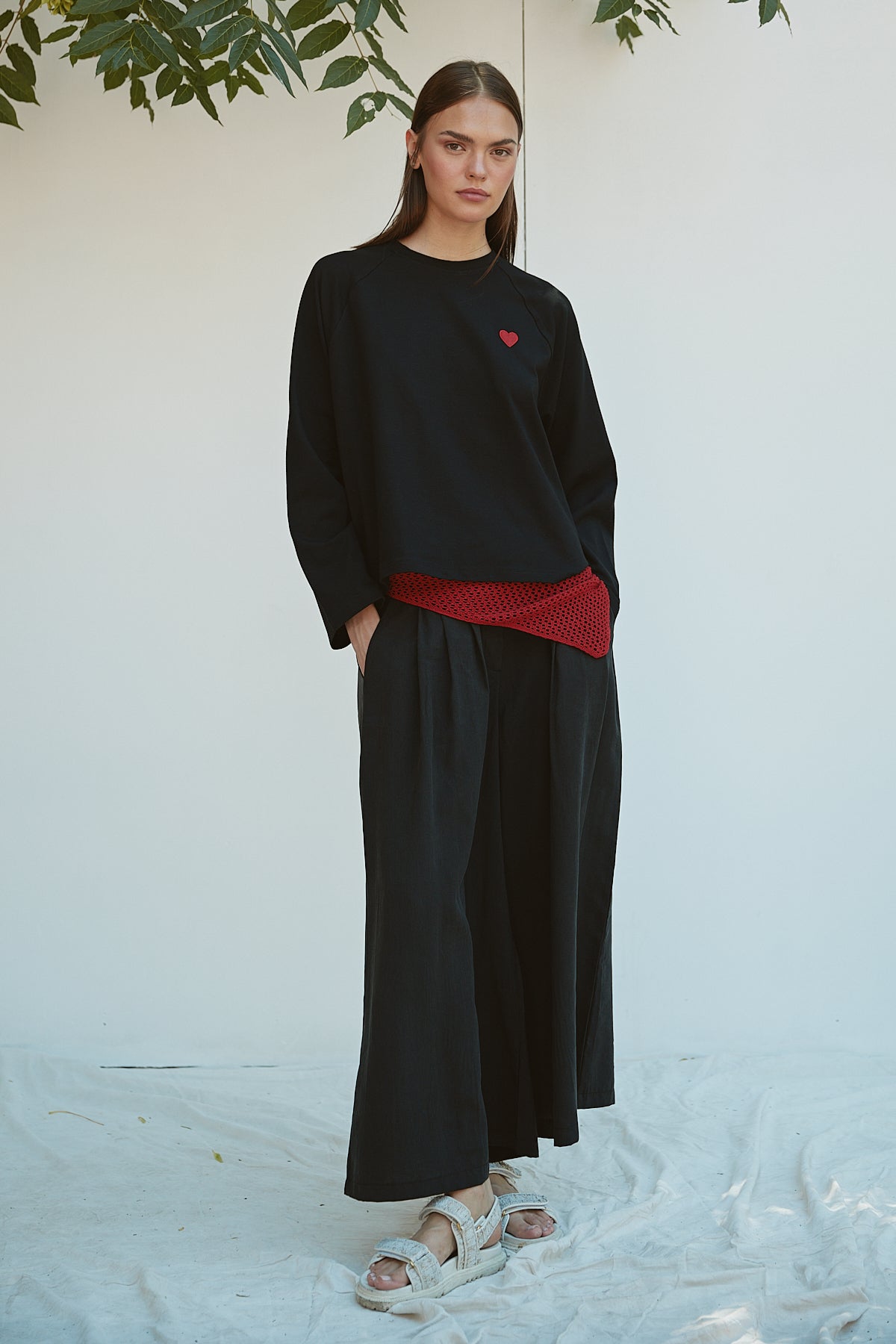 Şal Detaylı Sweatshirt