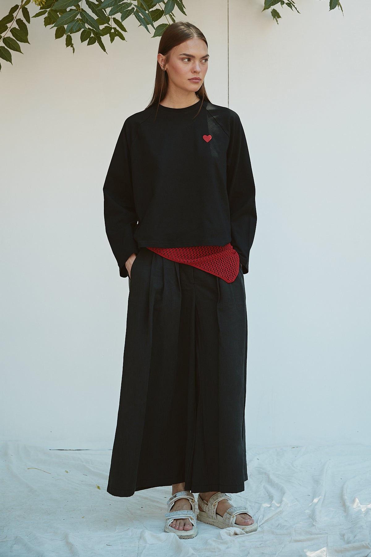 Şal Detaylı Sweatshirt