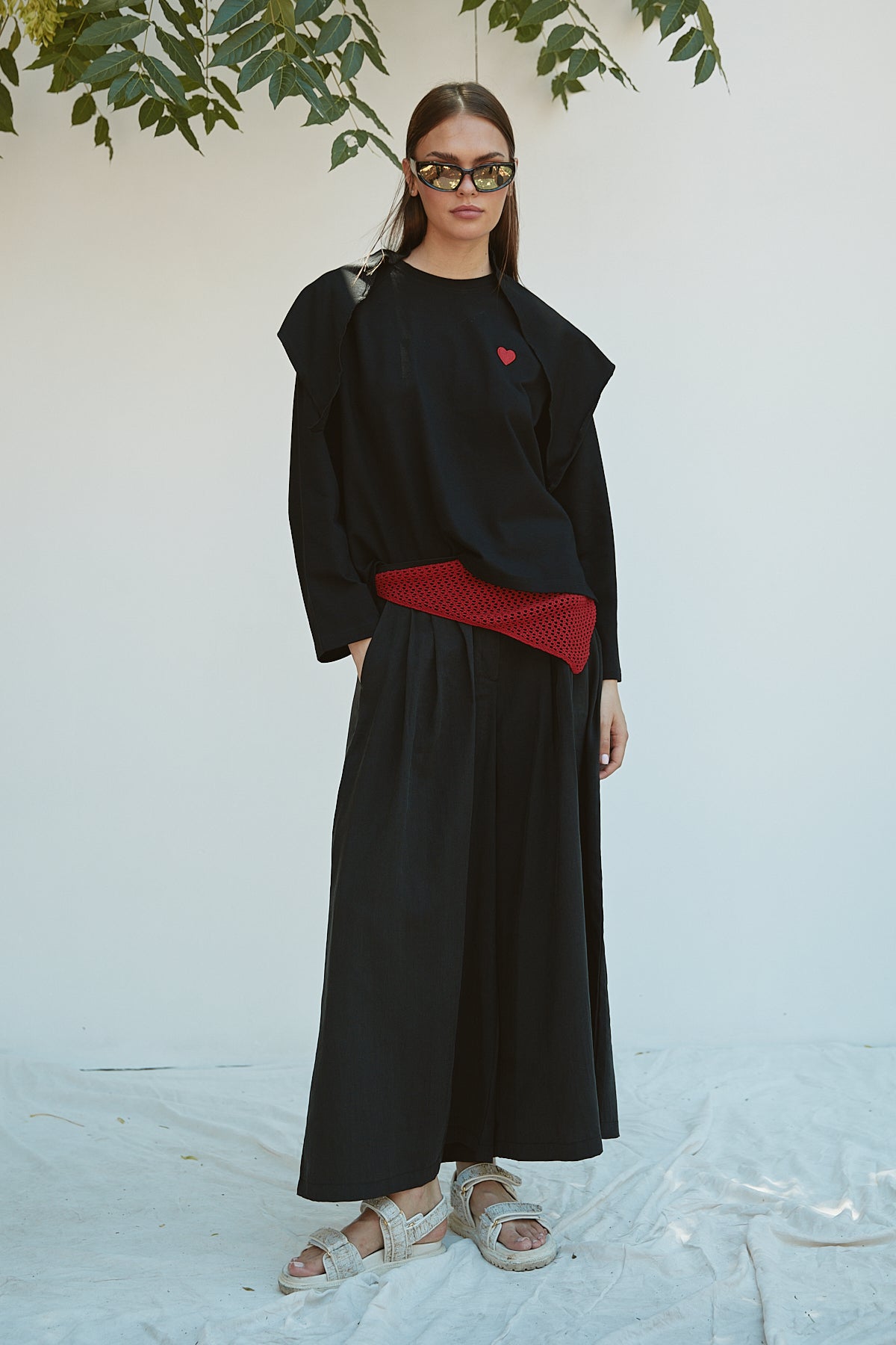 Şal Detaylı Sweatshirt
