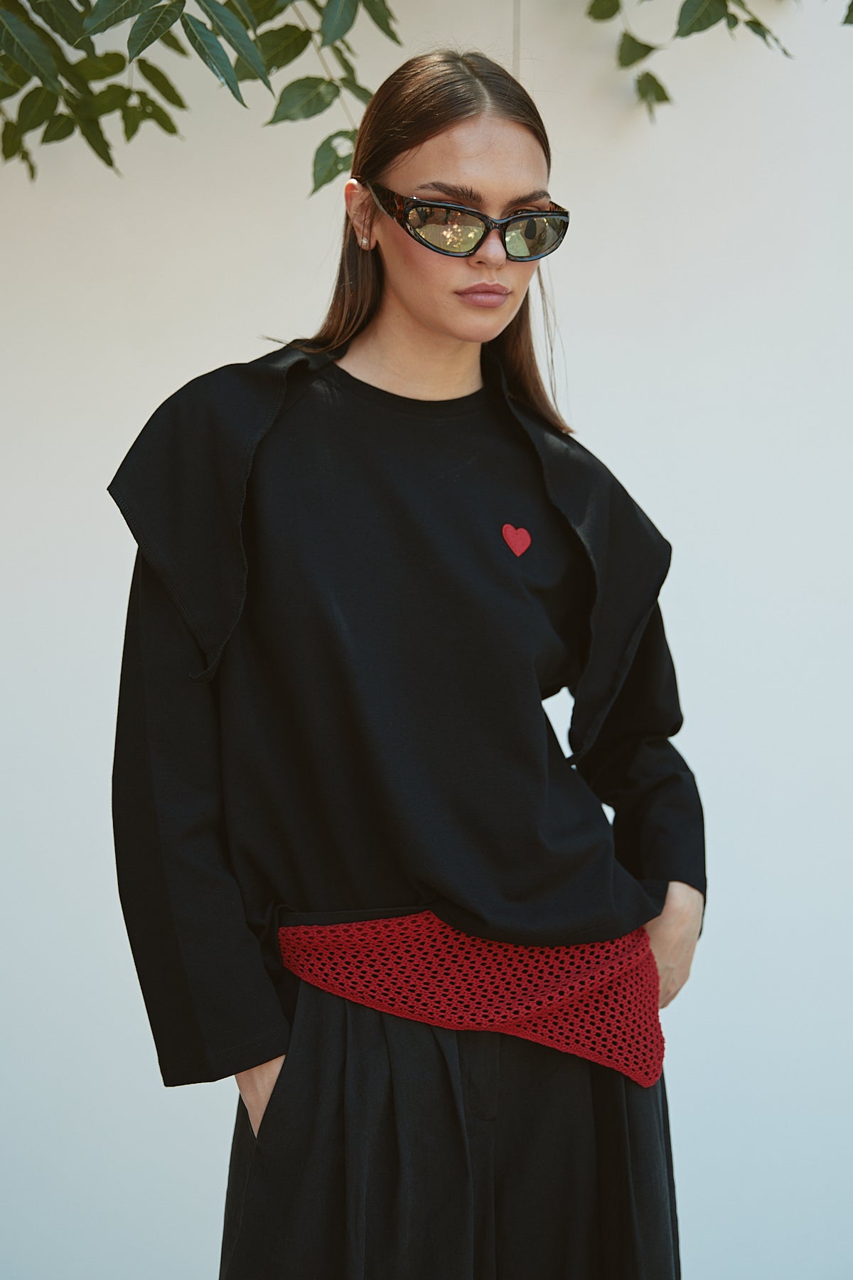 Şal Detaylı Sweatshirt