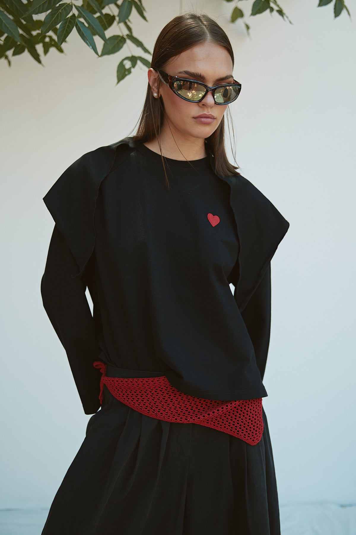 Şal Detaylı Sweatshirt