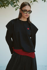 Şal Detaylı Sweatshirt
