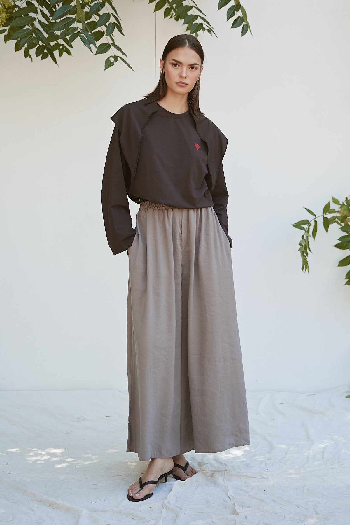 Şal Detaylı Sweatshirt