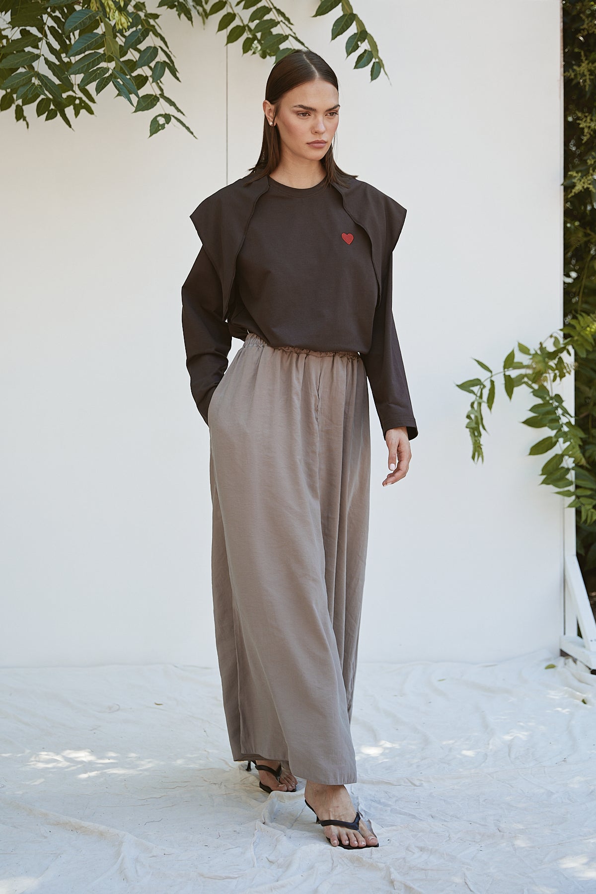 Şal Detaylı Sweatshirt