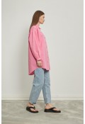 Kemerli Oversize Gömlek Pembe