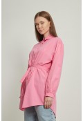 Kemerli Oversize Gömlek Pembe