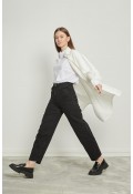 Keten Oversize Gömlek Beyaz