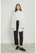 Keten Oversize Gömlek Beyaz