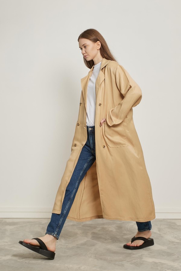 Oversize Trençkot Camel