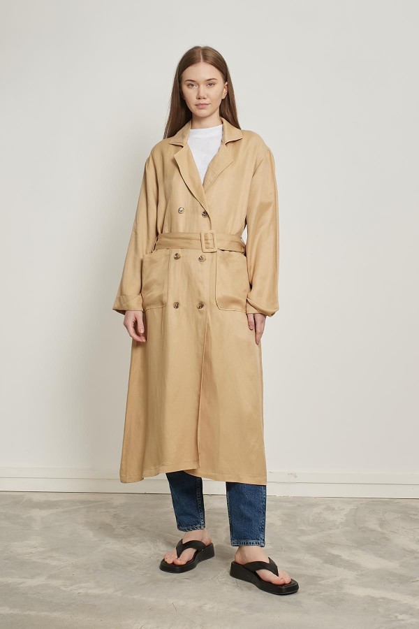 Oversize Trençkot Camel