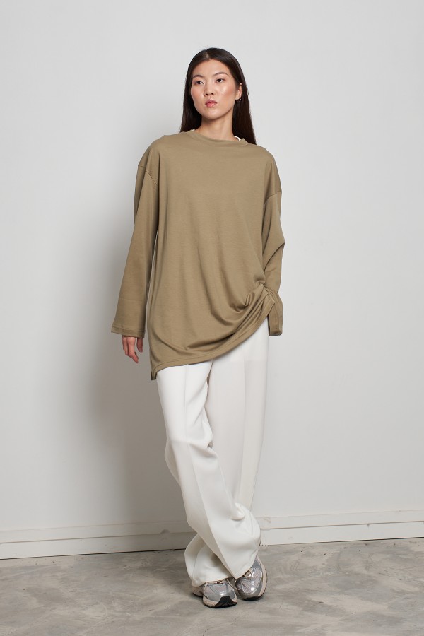 Pamuklu Basic Sweatshirt Çağla