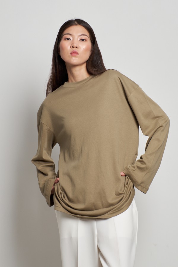 Pamuklu Basic Sweatshirt Çağla