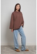 Pamuklu Basic Sweatshirt Kahve