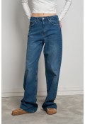 Straight Denim Pantolon Mavi 