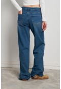 Straight Denim Pantolon Mavi 